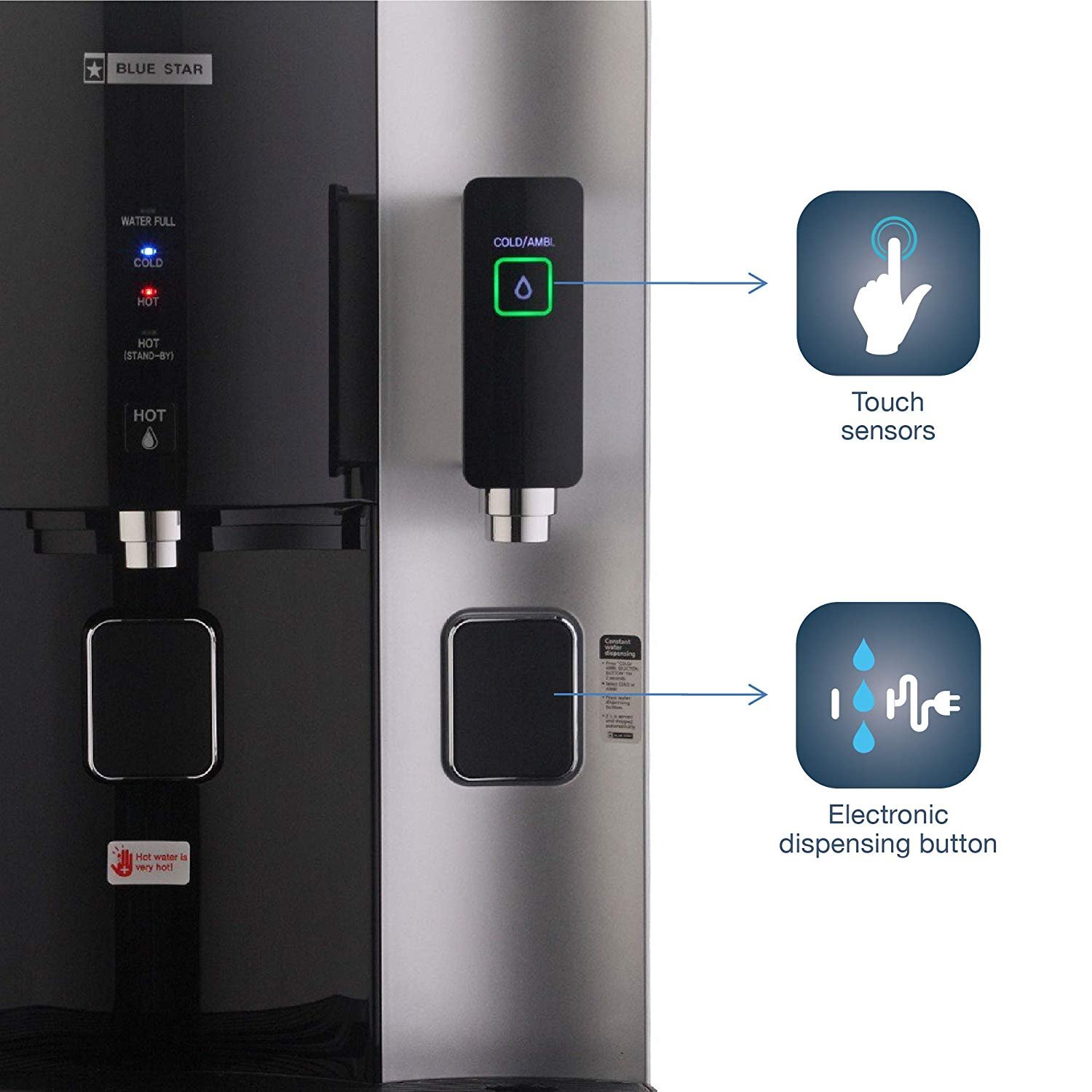 Blue Star Stella ST4BSHC01 8.2-Litre RO + UV Water Purifier (Black/Silver) - Image 4