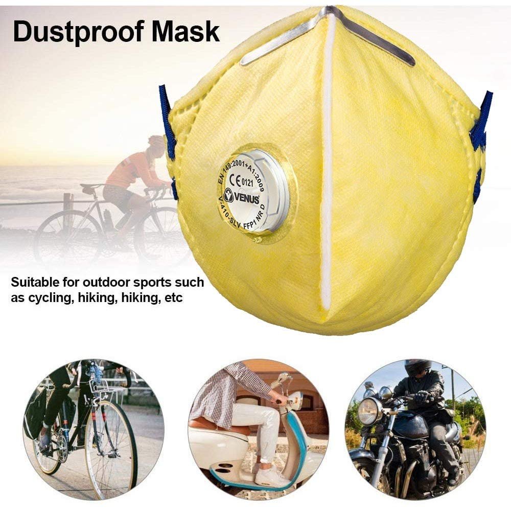 Venus Reusable Anti Pollution Mask V-410-V, Grey (Pack-1) - Image 6