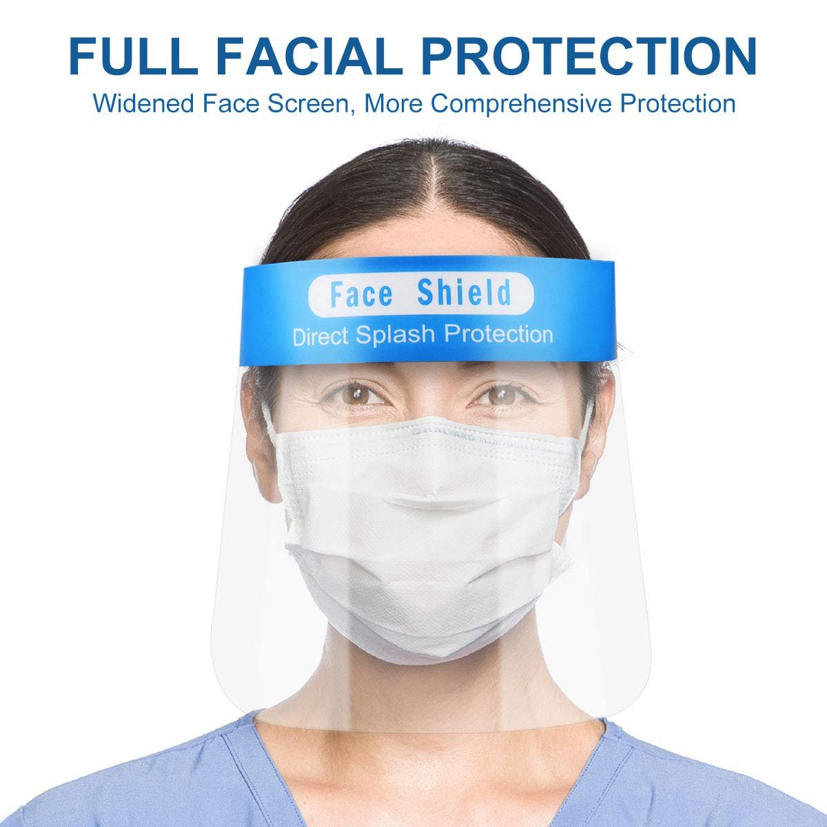 Reusable Safety Face Shield, 5 Pcs Anti-fog Full Face Shield, Universal Face Protective Visor for Eye Head Protection, Anti-Spitting Splash Facial Cover for Women, Men - Image 4