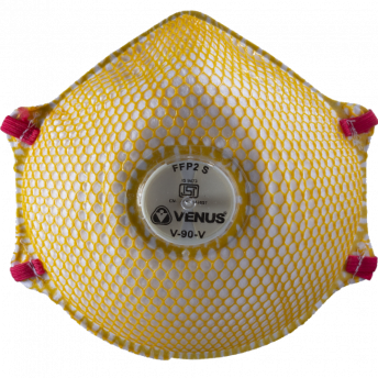 Venus V-90-V FFP2 Reusable cup filter Respirator Mask (Yellow) - Image 2